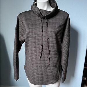 Women’s Brand New Nordstrom Max Studio Gray Waffle Knit Long Sleeve Shirt Small